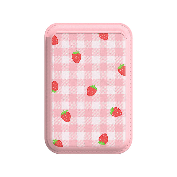 Sweet Strawberry | Leather Wallet with MagSafe