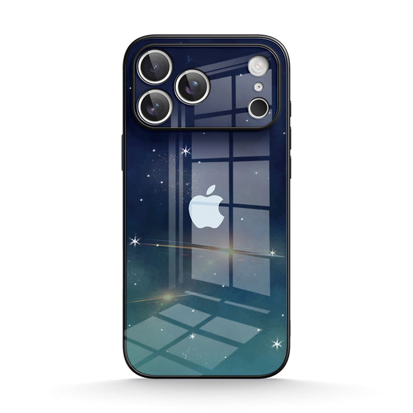 Star-Blue Green | IPhone Series Tempered Glass Case