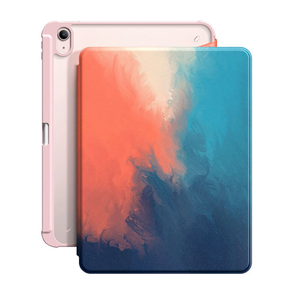 Blue/Orange | iPad Series Snap 360° Stand Impact Resistant Case
