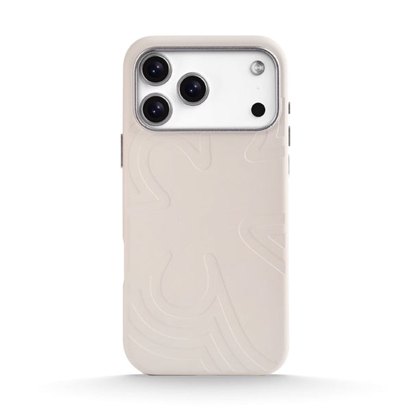 Antique White | iPhone MagSafe Silicone Wave Case