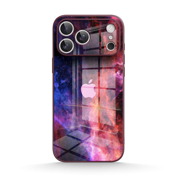 Blue Red Nebula | IPhone Series Tempered Glass Case