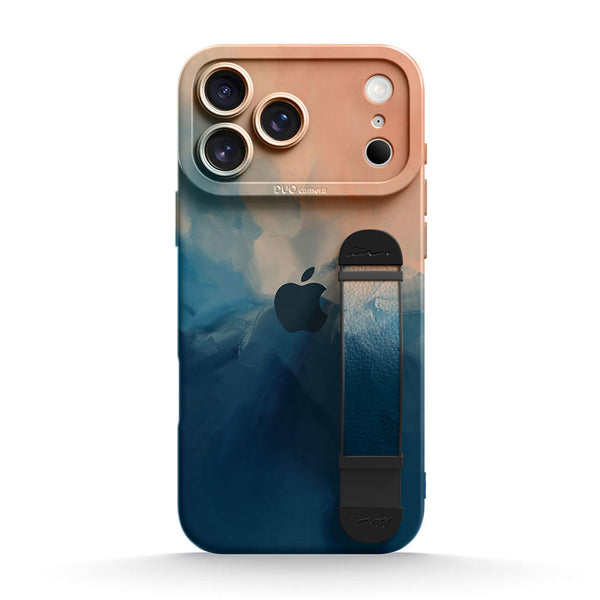 Beige Blue | iPhone Series Multifunctional Wristband Case