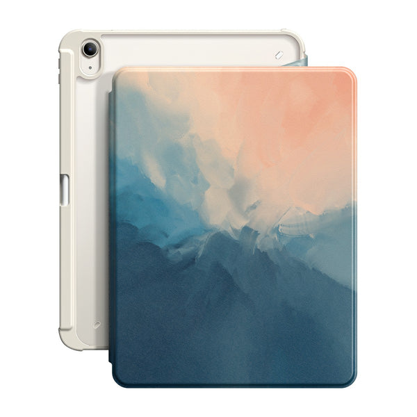 Beige Blue | iPad Series Snap 360° Stand Impact Resistant Case