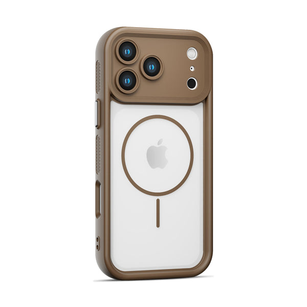Brown | iPhone Magsafe Heat Dissipation Semi-Transparent Case