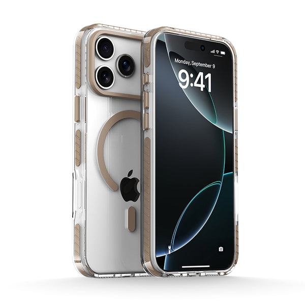Transparent Gold | iPhone Magsafe Color Strip Transparent Case