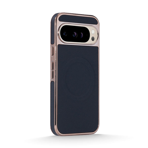 Black | Google MagSafe Leather Electroplated Case