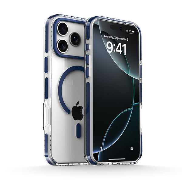 Transparent Blue | iPhone Magsafe Color Strip Transparent Case