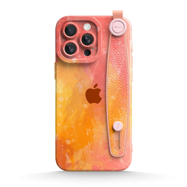 Orange-Red Seaweed | iPhone Series Multifunctional Wristband Case