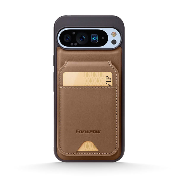 Brown | Google MagSafe Leather Wallet Stand Case