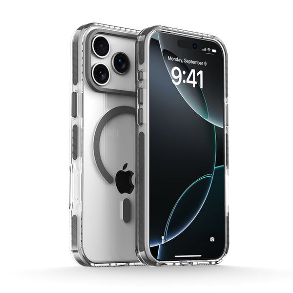 Transparent Grey | iPhone Magsafe Color Strip Transparent Case
