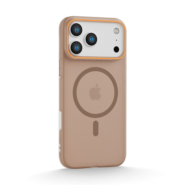 Transparent Gold | iPhone Magsafe Micro-Transparent Frosted Case