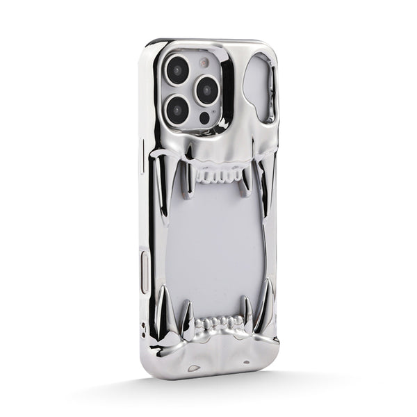 Silver | iPhone 3d Electroplated Tiger Tooth Case