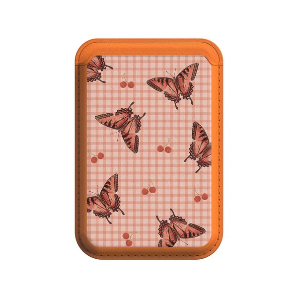 Dancing With Butterflies | Leather Wallet with MagSafe