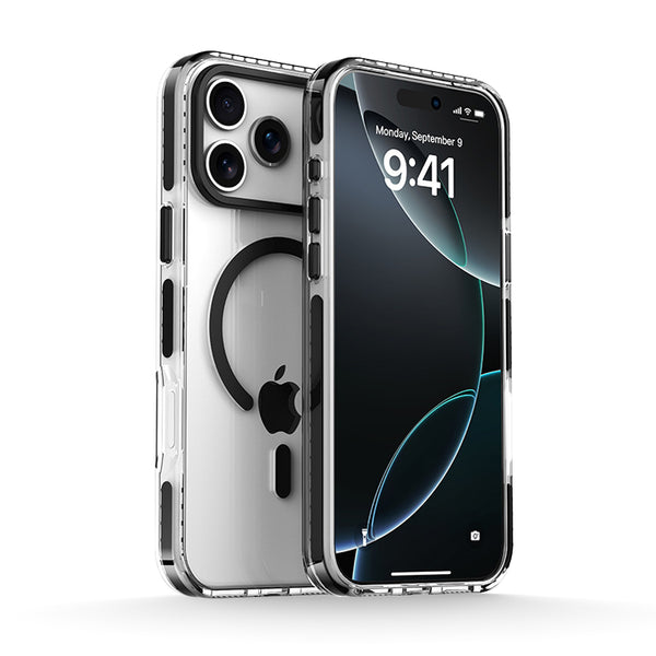 Transparent Black | iPhone Magsafe Color Strip Transparent Case