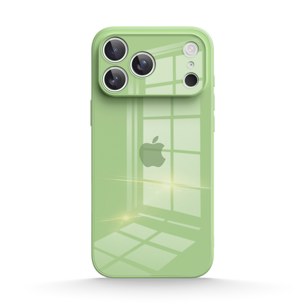 Matcha Green | iPhone Tempered Glass Phone Case