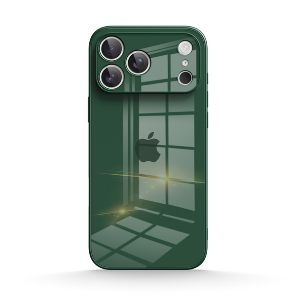 Midnight Green | iPhone Tempered Glass Phone Case