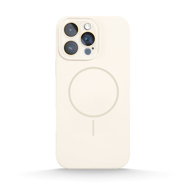 Antique White | iPhone Lens Protection Silicone Protective Case