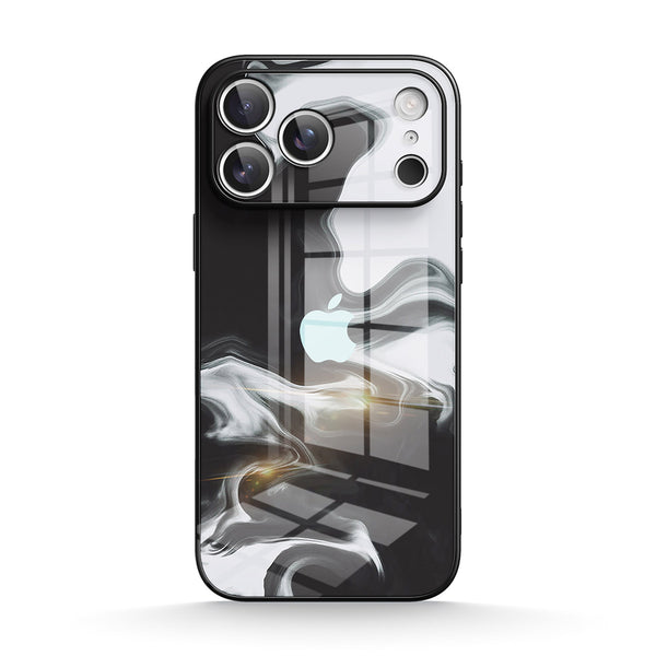 White/Black | IPhone Series Tempered Glass Case