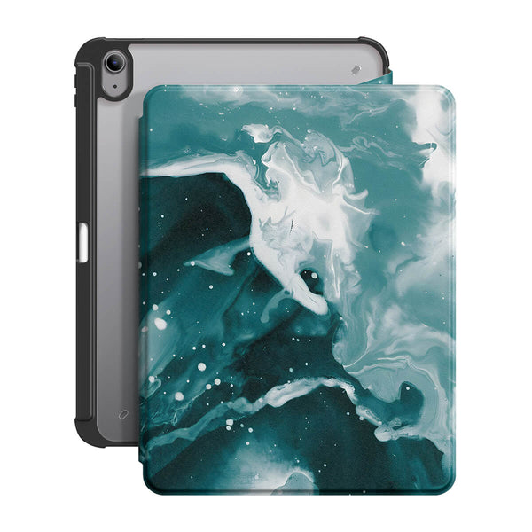 Green Wave Jade | iPad Series Snap 360° Stand Impact Resistant Case