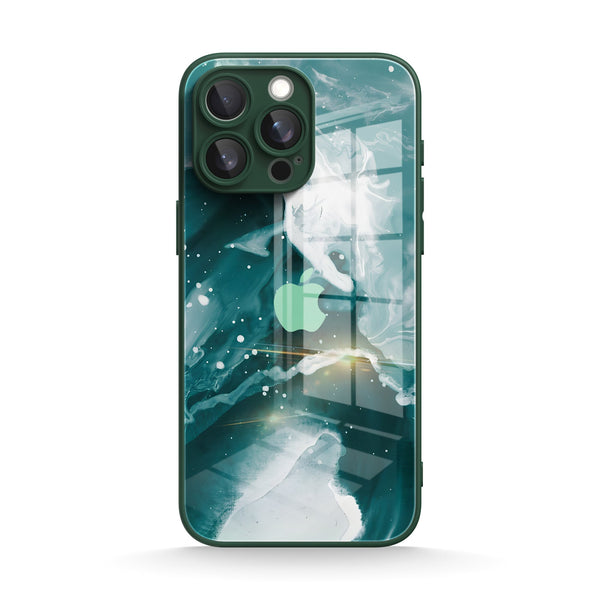 Green Wave Jade | IPhone Series Tempered Glass Case