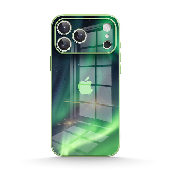 Aurora Green | IPhone Series Tempered Glass Case