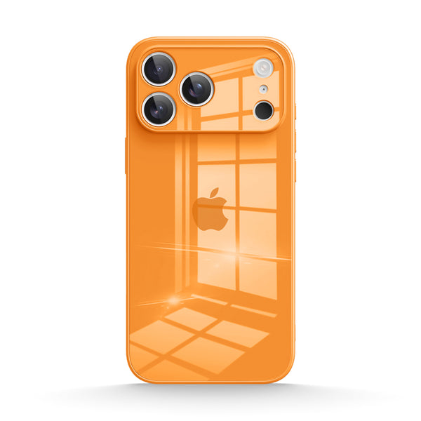 Orange | iPhone Tempered Glass Phone Case