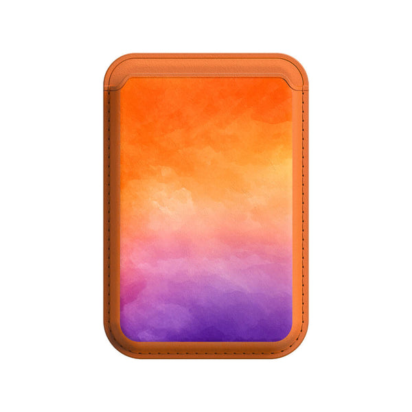 Sunset Color | Leather Wallet with MagSafe