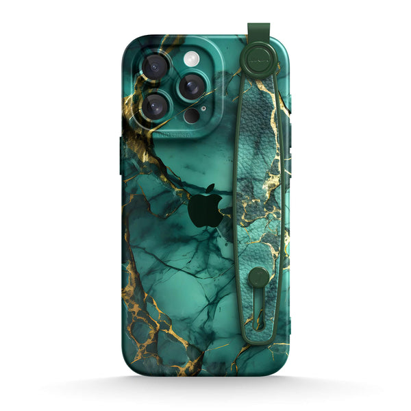 Broken Agate Green | iPhone Series Multifunctional Wristband Case