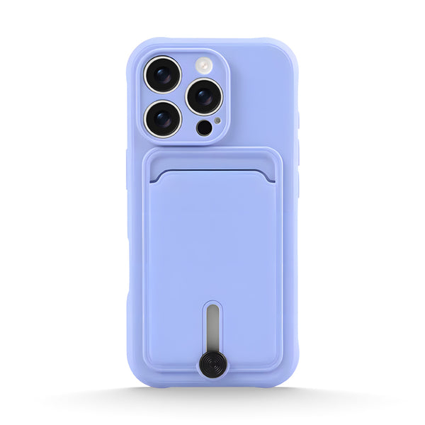 Light Blue | iPhone Card Holder Mobile Phone Case