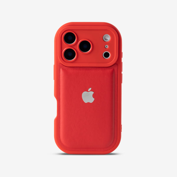 Red | iPhone Leather Silicone Case