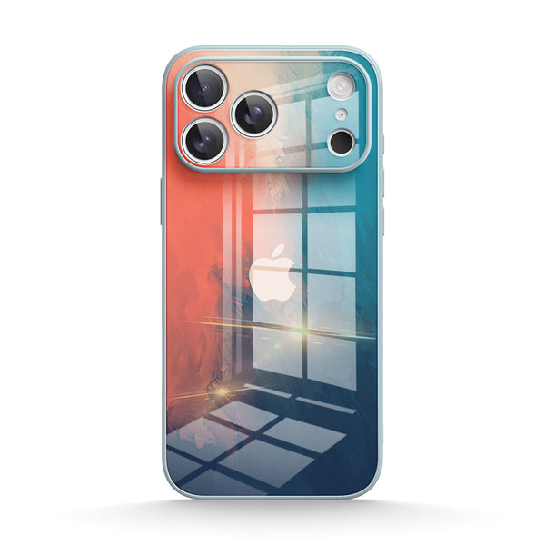 Blue/Orange | IPhone Series Tempered Glass Case