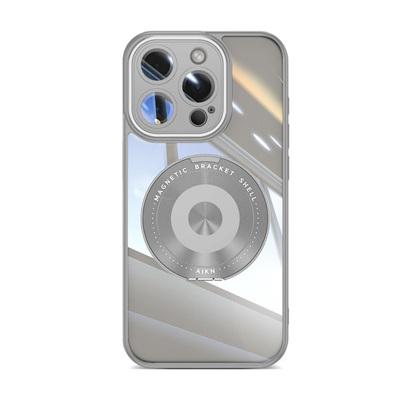 Light Gray | iPhone MagSafe 360 Degree Stand Eagle Eye Semi-Transparent Case