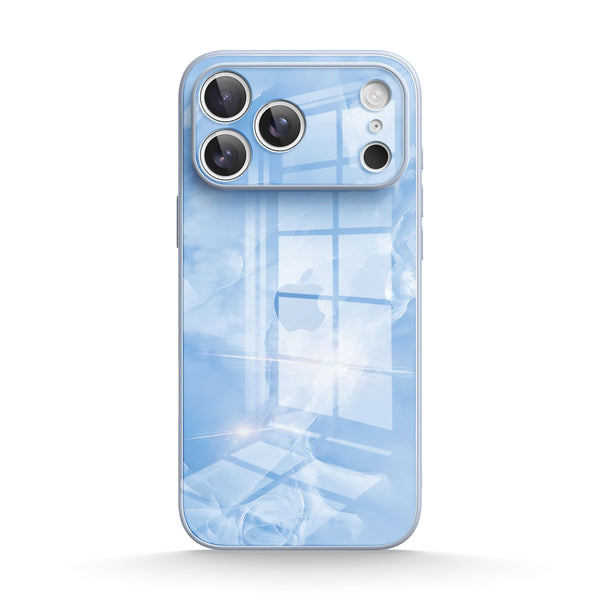 Ice Crack Blue | IPhone Series Tempered Glass Case