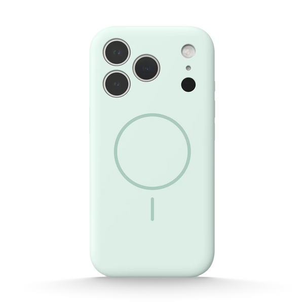 Light Cyan | iPhone Series Liquid Silicone MagSafe Case