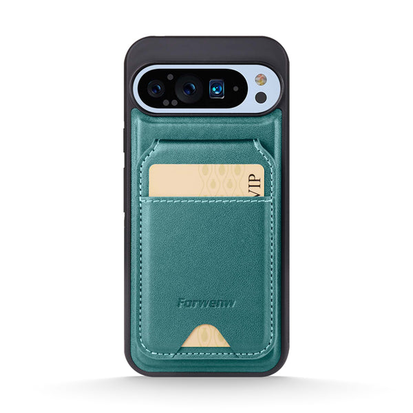 Green | Google MagSafe Leather Wallet Stand Case