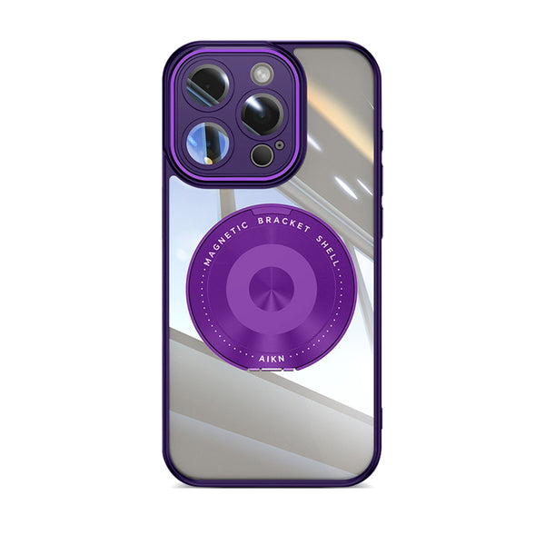 Dark Purple | iPhone MagSafe 360 Degree Stand Eagle Eye Semi-Transparent Case