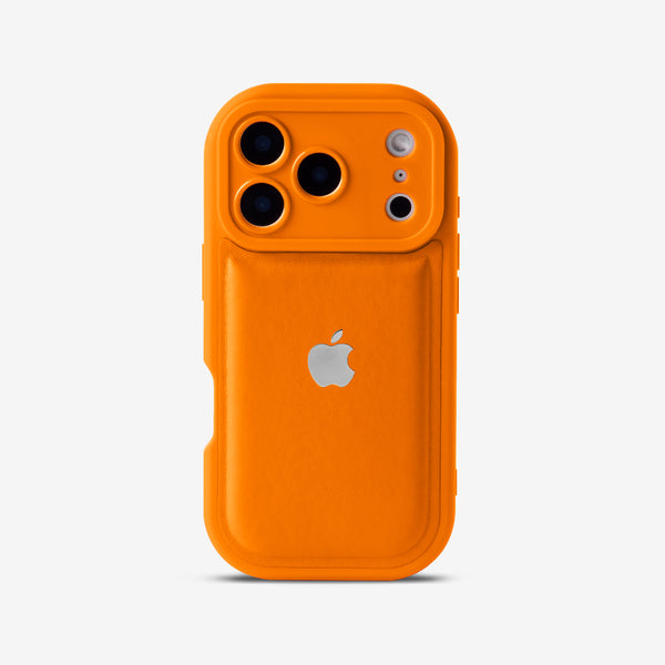 Orange | iPhone Leather Silicone Case