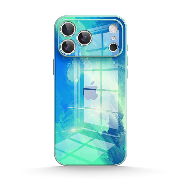 Turquoise Blue | IPhone Series Tempered Glass Case