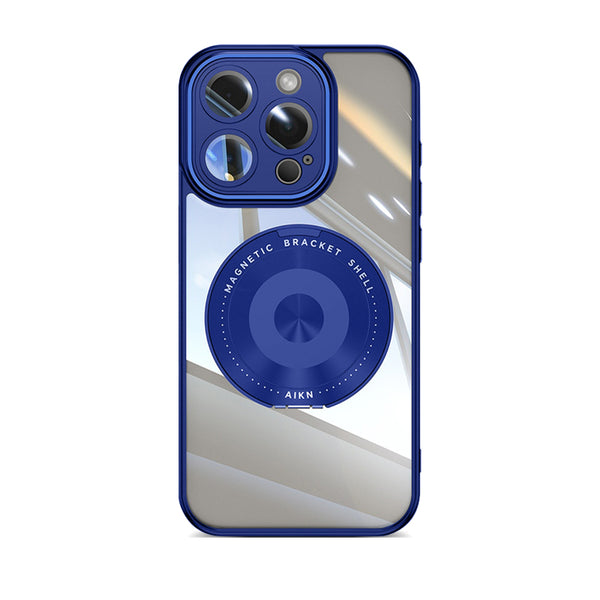 Navy Blue | iPhone MagSafe 360 Degree Stand Eagle Eye Semi-Transparent Case