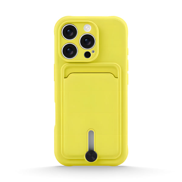 Yellow | iPhone Card Holder Mobile Phone Case