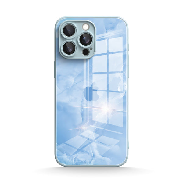 Ice Crack Blue | IPhone Series Tempered Glass Case
