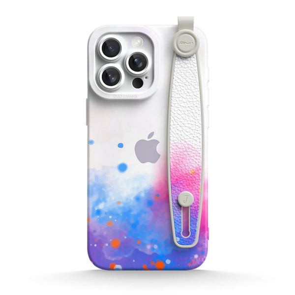 Sputter-Pink Blue Purple | iPhone Series Multifunctional Wristband Case