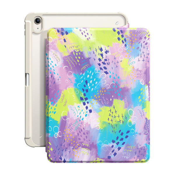 Fluttering Lavender | iPad Series Snap 360° Stand Impact Resistant Case