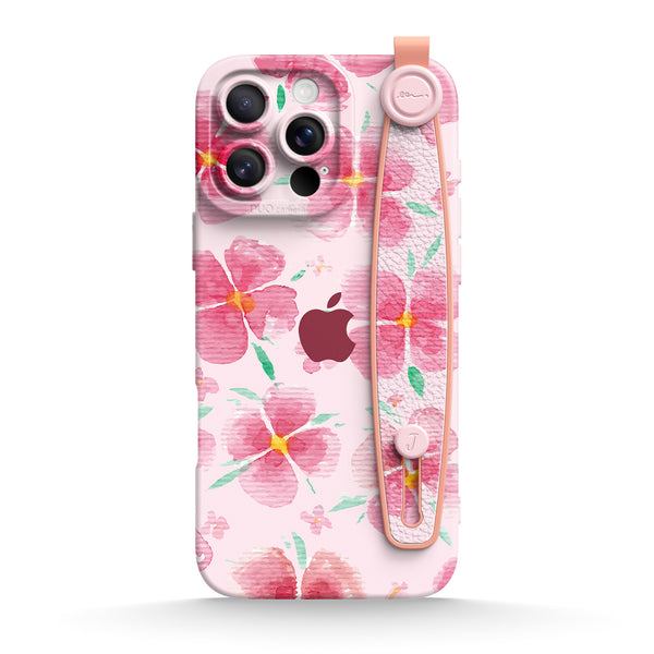 Pink Peach Blossom | iPhone Series Multifunctional Wristband Case