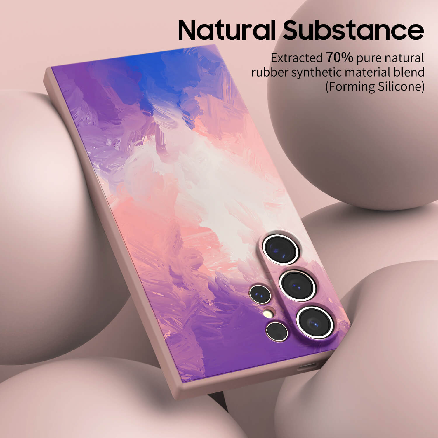 Natural Substance: liquid silicone blend visual with case